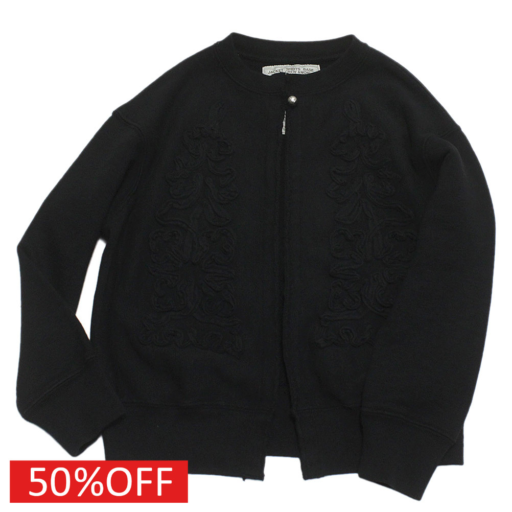【ゴートゥーハリウッド GO TO HOLLYWOOD/子供服/親子】 セール 【40%OFF】 ウラケ リメイク フォークロア カーデ 2BK黒|子供服ミリバール