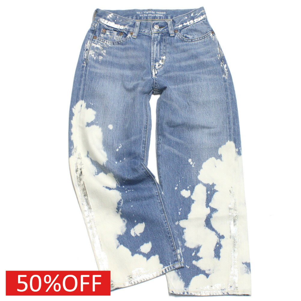 【ゴートゥーハリウッド GO TO HOLLYWOOD/子供服/親子】 セール 【50%OFF】 デニム キラキラ ルーズ 5P LPN 44LBL淡青