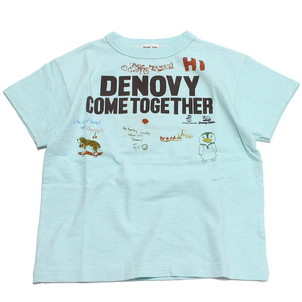 【赤ちゃん服/デニムダンガリー/DENIM DUNGAREE/親子/ジーンズ＆ダンガリー/DD】  テンジク DENOVY COME プルオーバー（GROOVYCOLORS共同研究） 44LBL点火装置青色