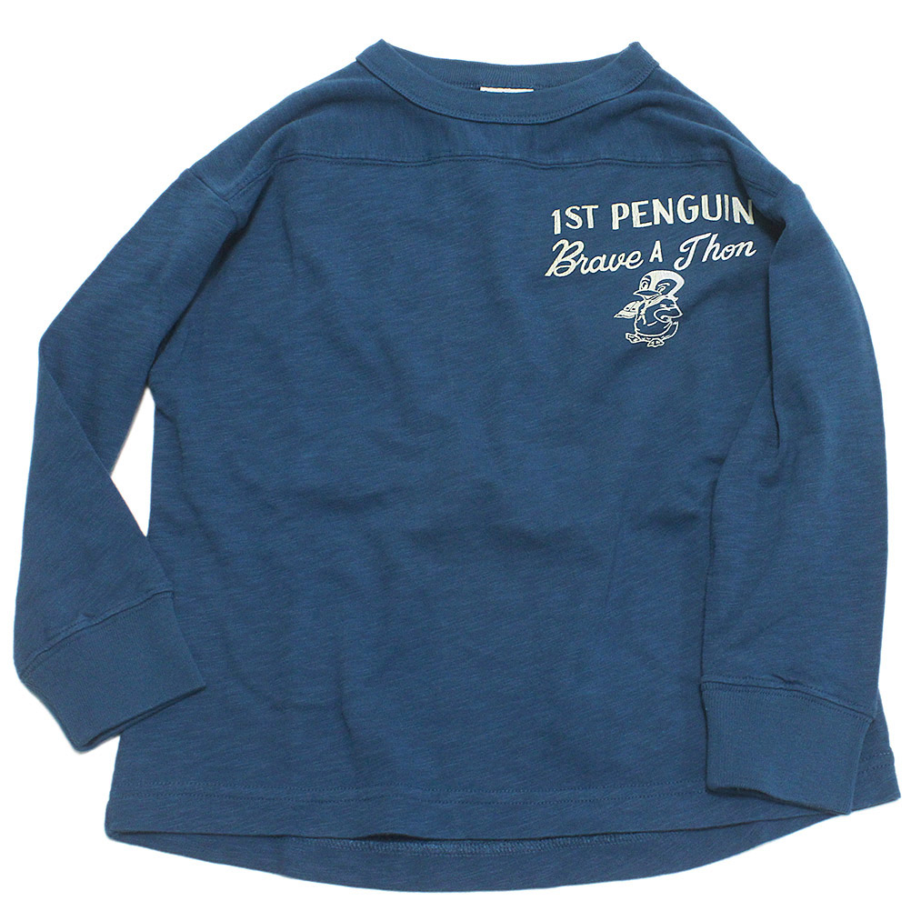 【赤ちゃん服/デニムダンガリー/DENIM DUNGAREE/親子/ジーンズ＆ダンガリー/DD】  テンジク 紋章 PENNIE TEE 24ONVオールドネイビー