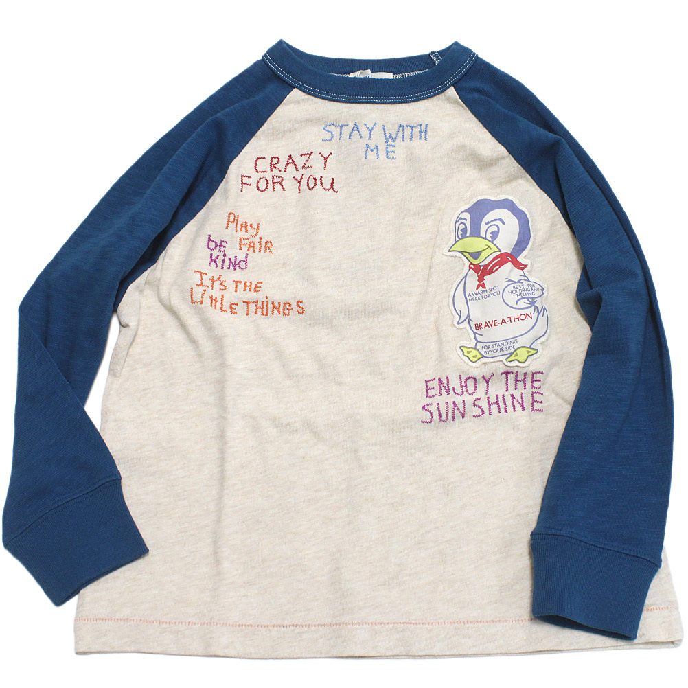 【子供服/デニムダンガリー/DENIM DUNGAREE/親子/デニム＆ダンガリー/DD】 テンジク STAY WITH ME TEE 11OW生成