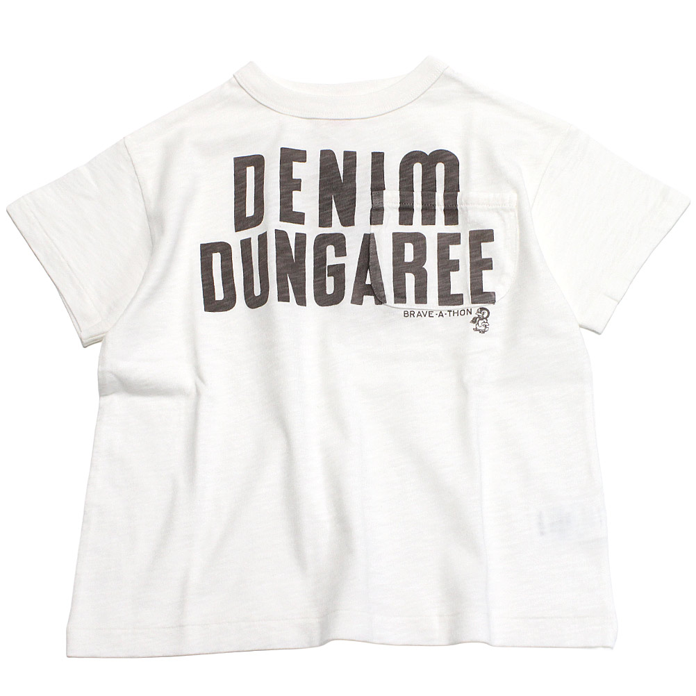 【赤ちゃん服/デニムダンガリー/DENIM DUNGAREE/親子/ジーンズ＆ダンガリー/DD】  テンジク DD PENNIE TEE 1W白