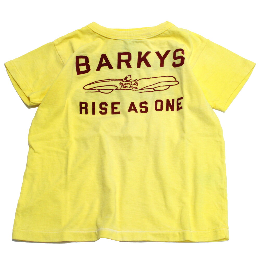 【子供服/デニムダンガリー/DENIM DUNGAREE/親子/デニム＆ダンガリー/DD】  ビンテージテンジク BARKYS TEE 10Y黄
