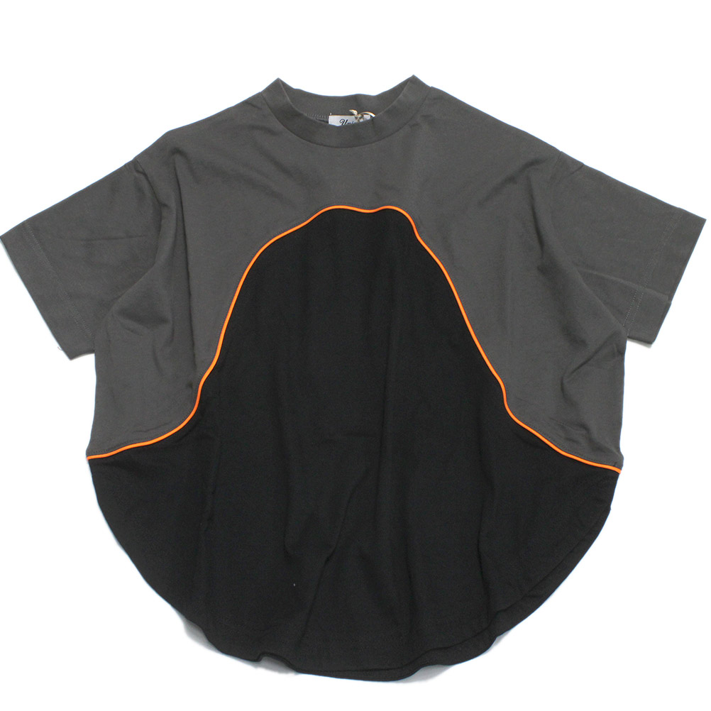 【ユニカ/UNICA/子供服/キッズ/女の子】 まんまるネオンラインTシャツ チャコール×ブラック(53)