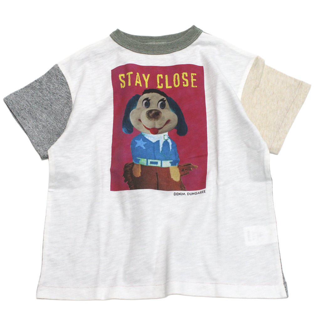【子供服/デニムダンガリー/DENIM DUNGAREE/親子/デニム＆ダンガリー/DD】 テンジク STAY CLOSE TEE 91CZYクレイジー
