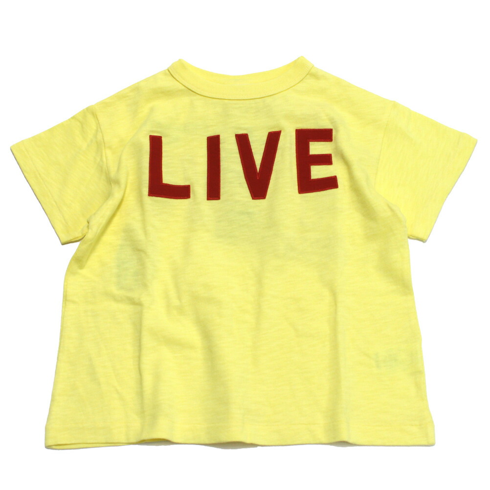 【赤ちゃん服/デニムダンガリー/DENIM DUNGAREE/親子/ジーンズ＆ダンガリー/DD】  テンジク LIVE TEE 10Y黄