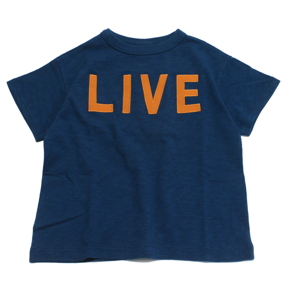 【赤ちゃん服/デニムダンガリー/DENIM DUNGAREE/親子/ジーンズ＆ダンガリー/DD】  テンジク LIVE TEE 24ONVオールドネイビー
