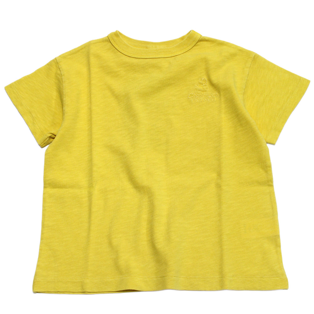 【子供服/デニムダンガリー/DENIM DUNGAREE/親子/デニム＆ダンガリー/DD】 テンジク PENNIE DYED TEE 10Y黄