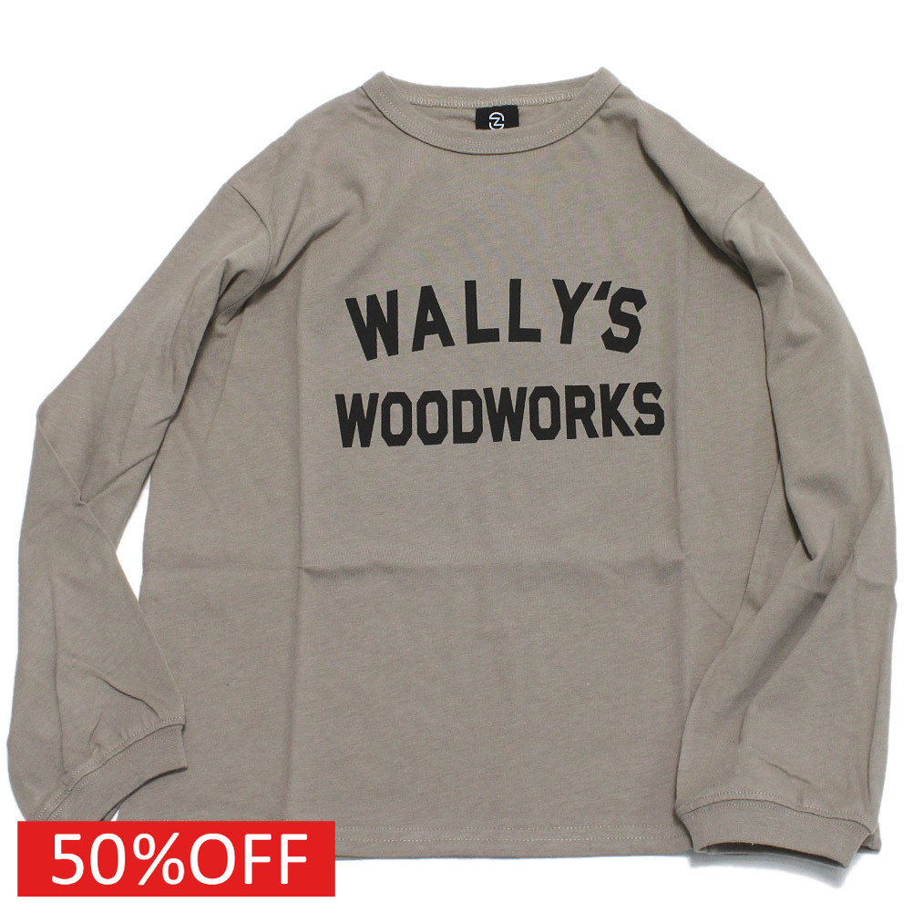 【ZERO standard/子供服/ゼロスタンダード】 セール 【50%OFF】 WALLY ロングTシャツ ベージュ(BE)画像