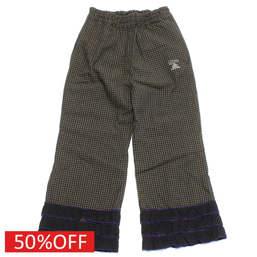 【ゴートゥーハリウッド GO TO HOLLYWOOD/子供服/親子】 セール 【50%OFF】 サッカーギンガムチェック フリフリ イージーPN 9KHカーキ 6,600円