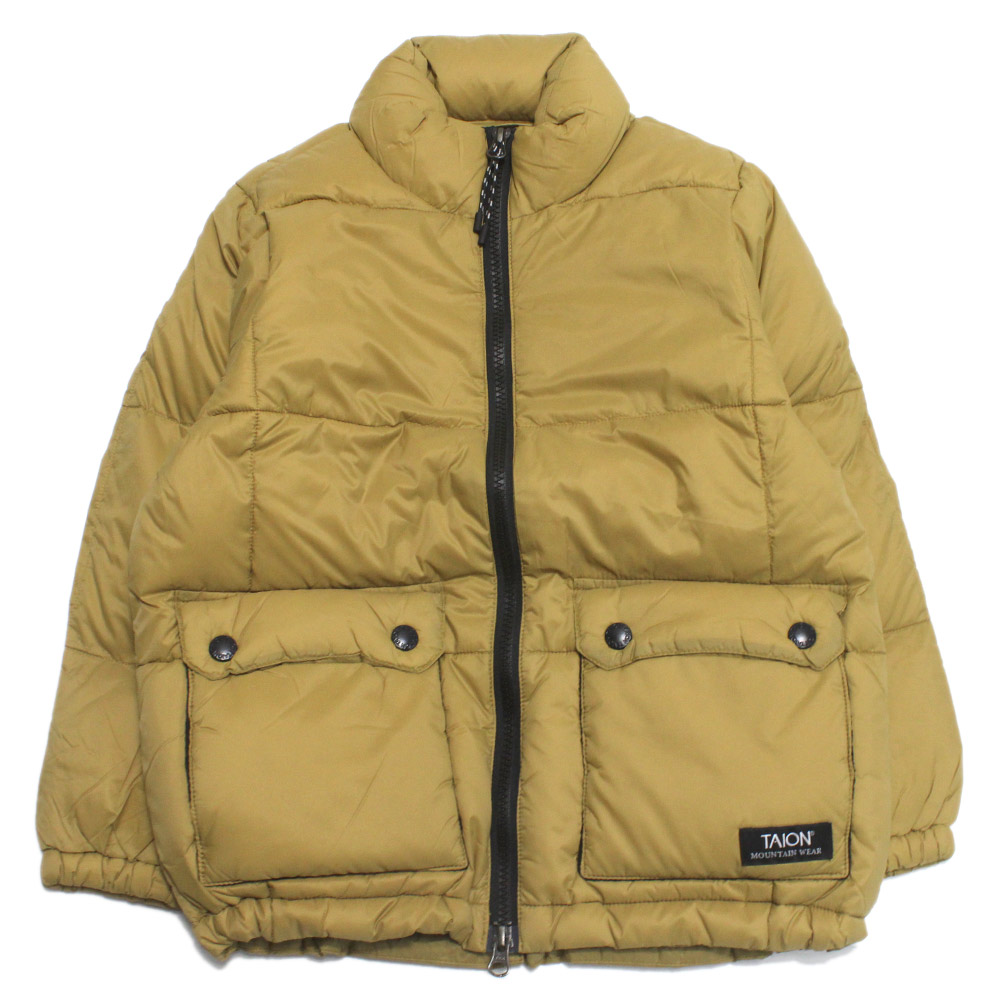 【TAION/タイオン/ダウン/インナーダウン/キッズ/子供服/プレゼント】 マウンテン パッカブル ボリュームダウンジャケット ベージュ(BEG)｜子供服ミリバール