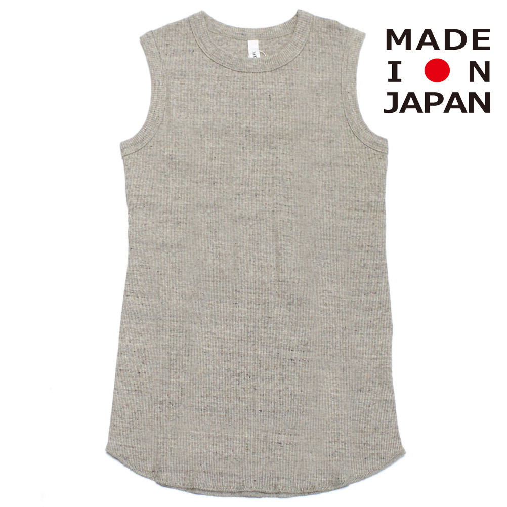 【MOUN TEN./MOUNTEN/マウンテン/子供服/ジュニア】 eco rib タンクトップ (re-cotton) ヘザーグレー