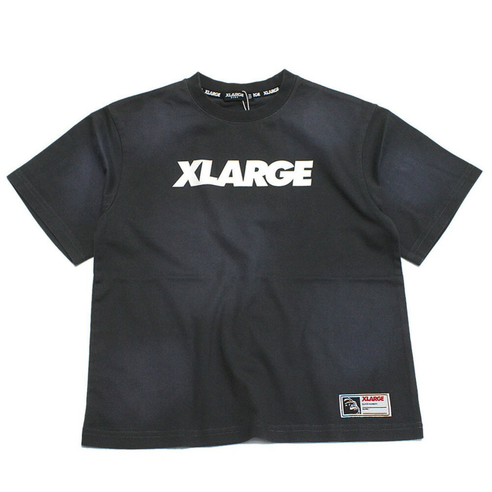 【エクストララージキッズ/エックスラージ/子供服/XLARGE KIDS】 スタンダードロゴ ヴィンテージライク半袖Tシャツ チャコール(81)