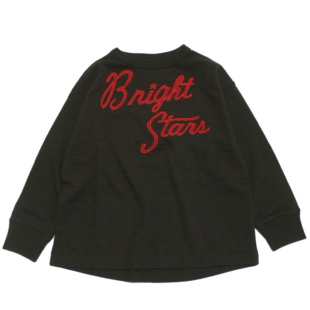 【子供服/デニムダンガリー/DENIM DUNGAREE/親子/デニム＆ダンガリー/DD】 テンジク ALL RIGHT L/S TEE 2BK黒｜子供服ミリバール