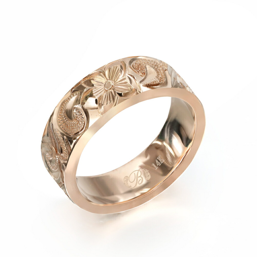 ハワイアンジュエリー14Kダイヤモンドリング ハワイアンジュエリー リング 指輪 刻印無料 K14ゴールド 14金