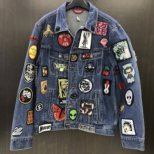 supreme jean jacket patches