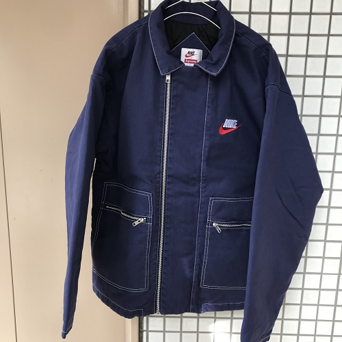 supreme nike double zip quilted work jacket