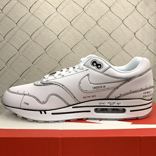 楽天市場 Nike Air Max 1 Tinker Schematic ナイキ エアマックス 1ティンカー スキマティックカラー ホワイト サイズ 29ｃｍ 新古品 1907 0719 Cj4286 100 Amber楽天市場店