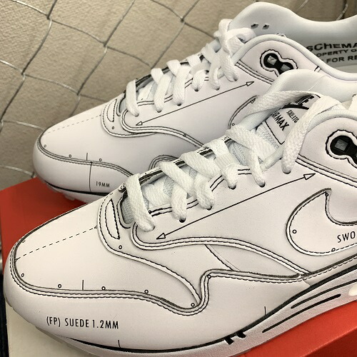 楽天市場 Nike Air Max 1 Tinker Schematic ナイキ エアマックス 1ティンカー スキマティックカラー ホワイト サイズ 29ｃｍ 新古品 1907 0719 Cj4286 100 Amber楽天市場店