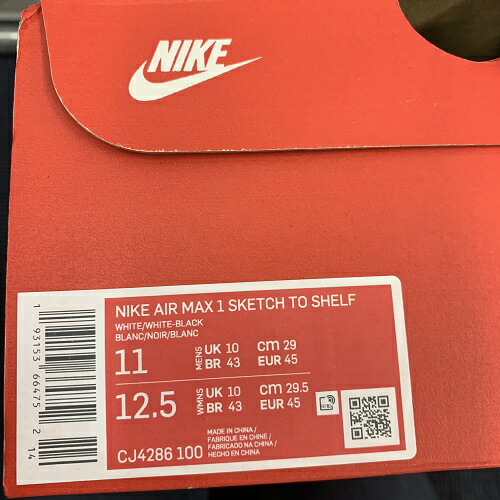 楽天市場 Nike Air Max 1 Tinker Schematic ナイキ エアマックス 1ティンカー スキマティックカラー ホワイト サイズ 29ｃｍ 新古品 1907 0719 Cj4286 100 Amber楽天市場店