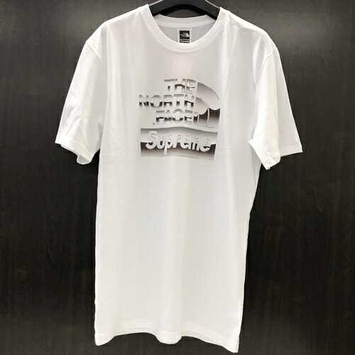 supreme north face metallic tee