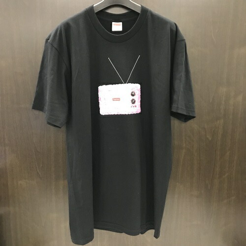 supreme tv tee black