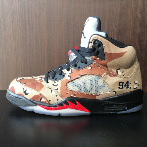 jordan retro 5 supreme camo