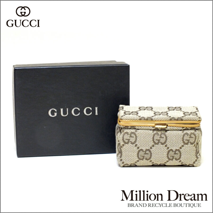 Gucci - 【GUCCI】グッチ 6連キーケース GGキャンバス×レザー ブラウン