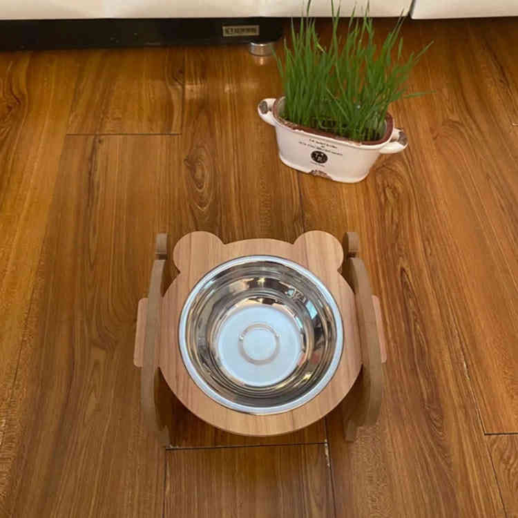市場 ペット食器台 フードボウル 木製 スタンド 餌入れ 猫 お水入れ 食器テーブル 食器台 給餌器 犬 フードボウルスタンド