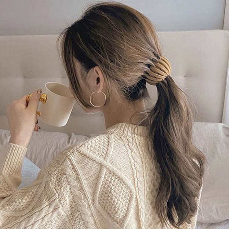 ヘアアクセサリー 簡単 髪飾り 女性 韓国 シンプル 女の子 ヘアー 髪留め 伸縮 まとめ髪