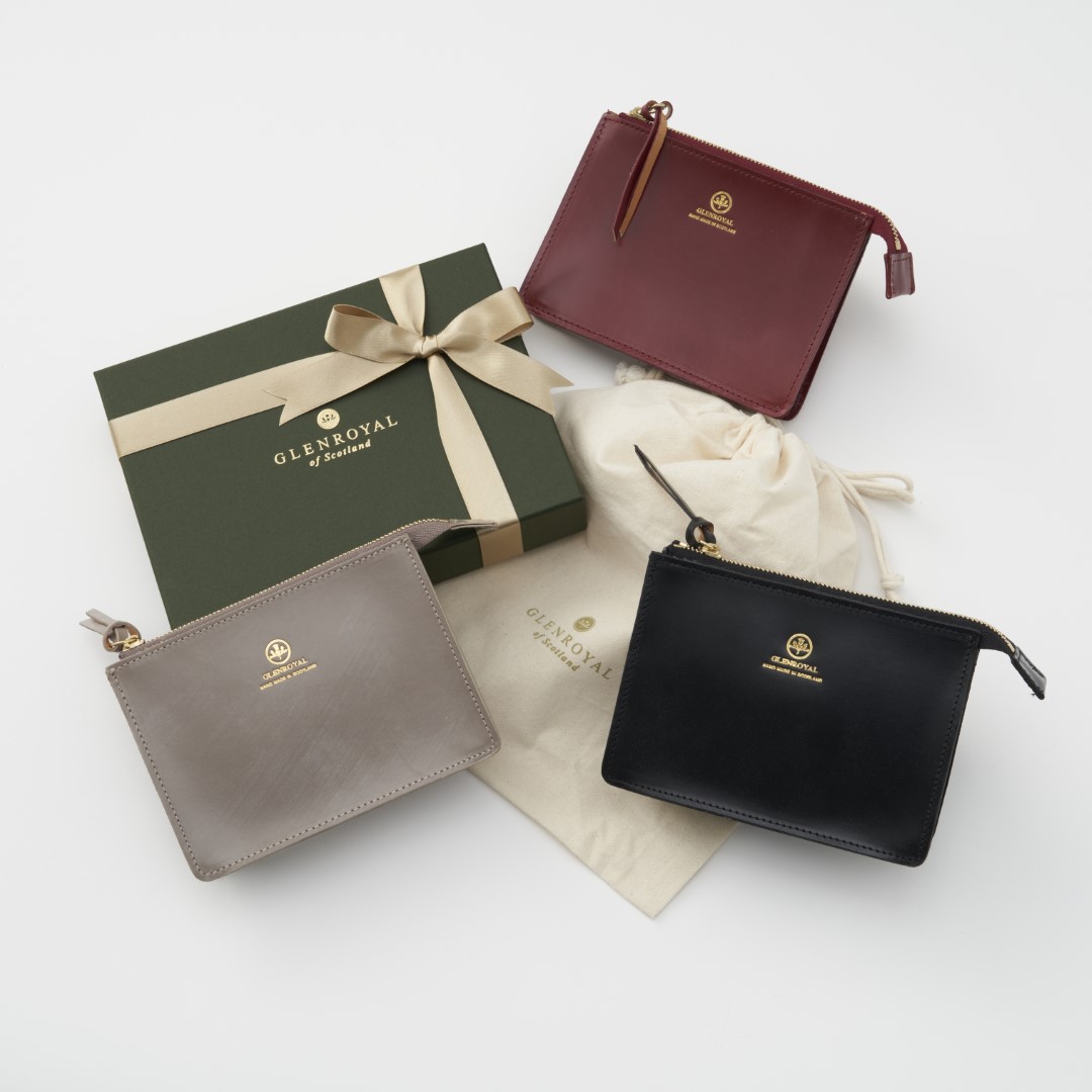 【合切袋】 グレンロイヤル GLENROYAL 【ミニ合切袋】 ブライドルレザー グレイスコレクション 連合王国製 真四角 飛び切り 本革 レディース 成人女性 差し上げ物 差し上げ物 生まれ落ちる日 ご褒奨金 小入れもの かざり付ける合切袋 コスメポーチ マルチ入れもの