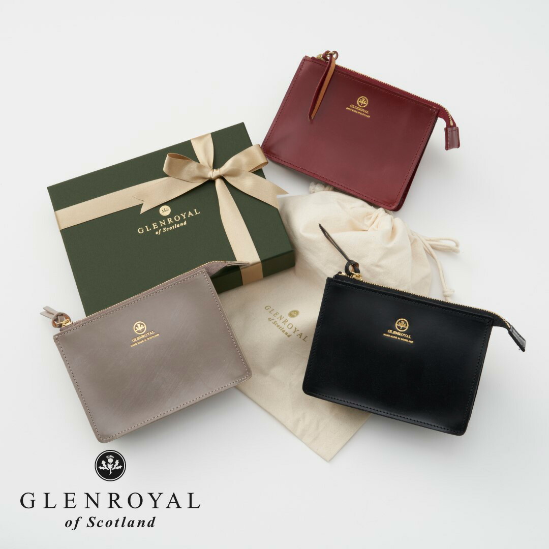【ポーチ】 グレンロイヤル GLENROYAL 【ミニポーチ】 ブライドルレザー グレイスコレクション 英国製 スクエア 高級 本革 レディース 女性 プレゼント ギフト 誕生日 ご褒美 小物入れ 化粧ポーチ コスメポーチ マルチケース｜DEAR GE YONE