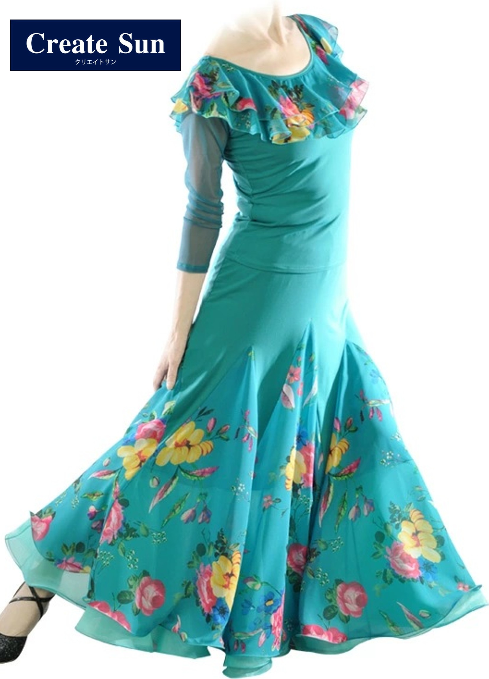 楽天市場】□ダンスワンピース・クリエイトサン□(社交ダンス/社交