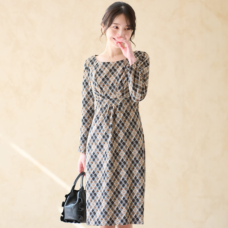 限定値下げ★1回着★バーバリー★チェック×ドット　ワンピース 限定値下げ☆1回着☆バーバリー☆チェック×ドット ワンピース