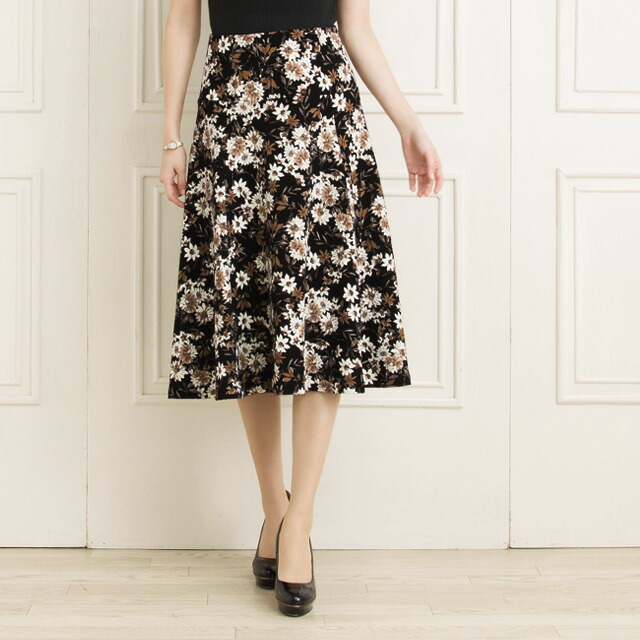 楽天市場 ミモレ丈フレアスカート スフレシリーズ Sk007 03 ジャージー 裏地付 フレアスカート ひざ丈 レディース スカート フォーマル ミモレ丈 Mimi Grant The Shop