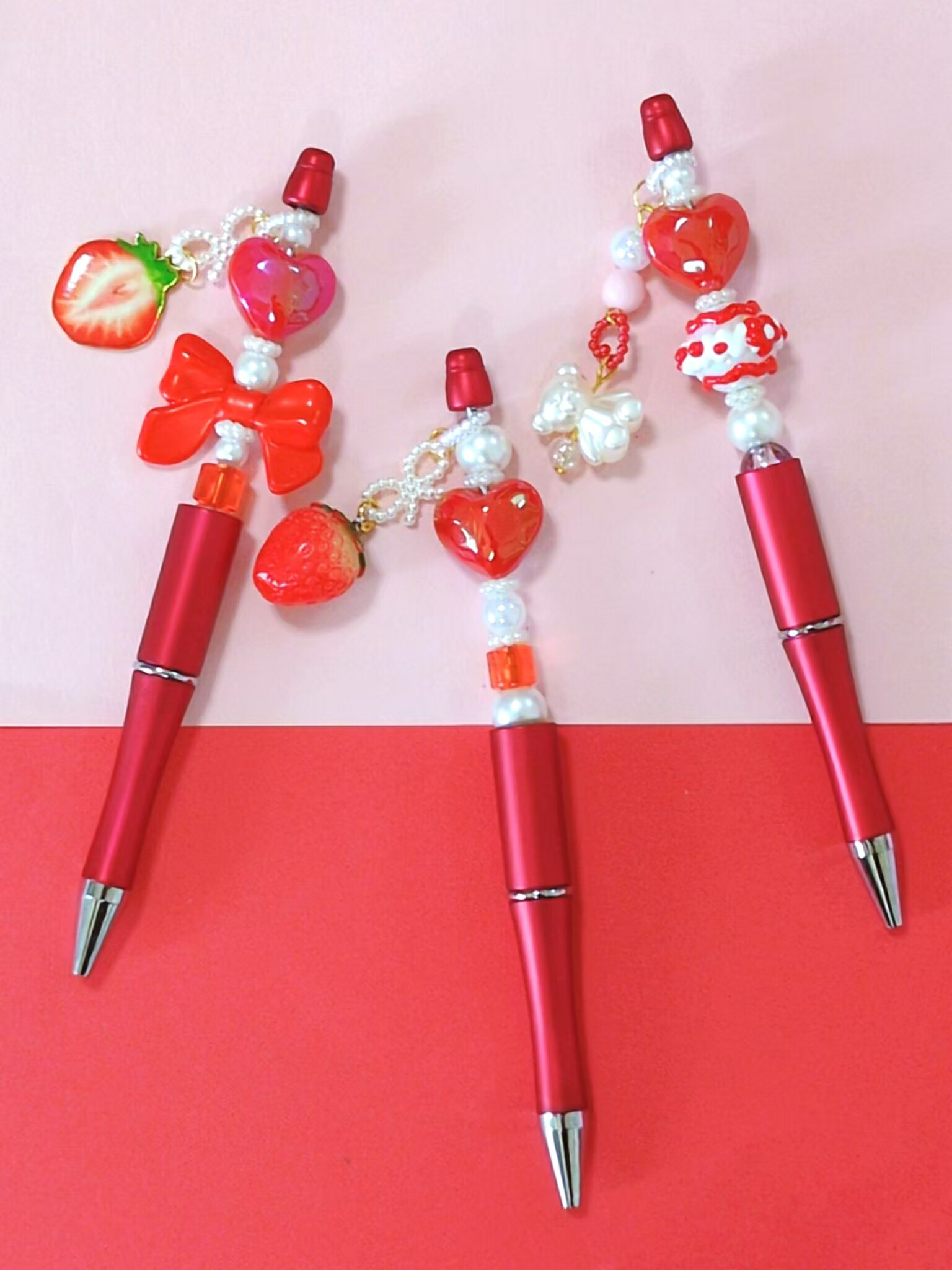 楽天市場】ハンドメイド スイーツデコ ボールペン 水色 花