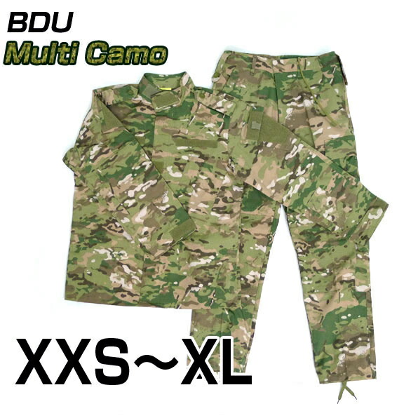 楽天市場】BDU 迷彩服 A-TACS 上下セット サイズ XXS XS S M L XL 