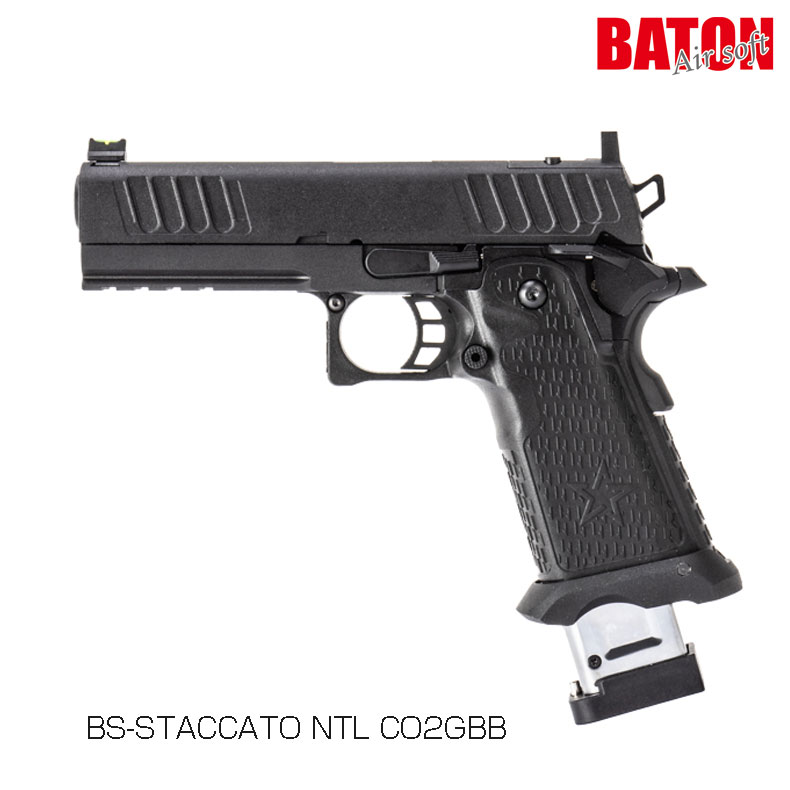 BATON airsoft BS-STACCATO NTL CO2 GBB ガスガン 対象年齢18歳以上 カスタム オプション パーツ サバイバルゲーム サバゲー IPSC スチールチャレンジ シューティング マッチ 装備 ミリタリー 送料無料