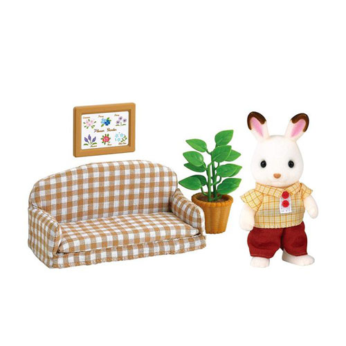 楽天市場】シルバニアファミリー ショコラウサギのお父さん 家具セット