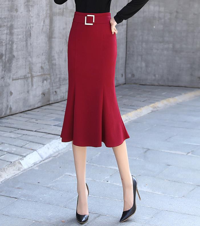 楽天市場 75cm S M Xl Xl Xxl スカート フレア タイトスカート フォーマル 大きいサイズ ミディアム丈 ミモレ丈 マーメイドラインスカート ハイウエスト ペンシルス ストレッチタイトスカート 通勤オフィス ビジネス マーメイドスカート 秋物 Woop Woop First Store
