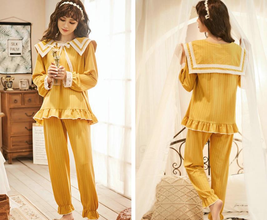 国内正規品 限定 秋新作 長袖 ２点セット ワンピース お姫様 宮廷風 パジャマ レディース 部屋着 ルームウェア 姫系 可愛い 快適 寝巻き レディース ふわ 日本製 Carlavista Com