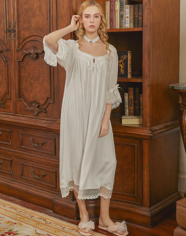 夏 パジャマ 授乳服 産前服 産後服 妊婦服 長袖 ワンピース 棉 ナイトウェア 女性 レディース 部屋着 ルームウェア 寝巻き レディース 大きいサイズ お姫様 宮廷風 Cdm Co Mz