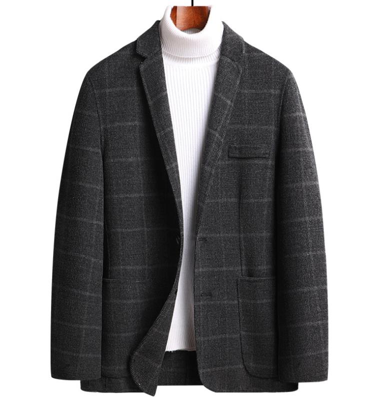 独特な店 コート ジャケット 細身 長袖 春 ビジネス フォーマル 事務服 トップス 通勤オフィス メンズ ジャケット コート 送料無料 秋冬新作 テーラードジャケット 秋 格子 ポケット付き プレゼント ウール ギフト 父の日 ライトアウター 冬 Www Hallsflorida Com
