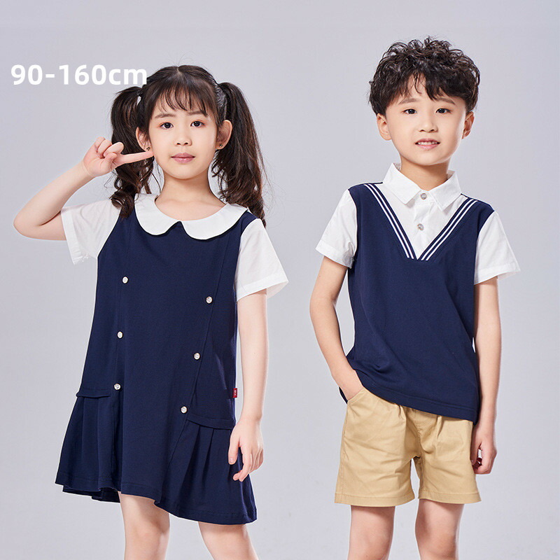 新入荷 90 160 子供 卒園式 七五三 スーツ 短袖 スカート 制服 男の子 女の子 ジュニア 欧米風 フォーマル