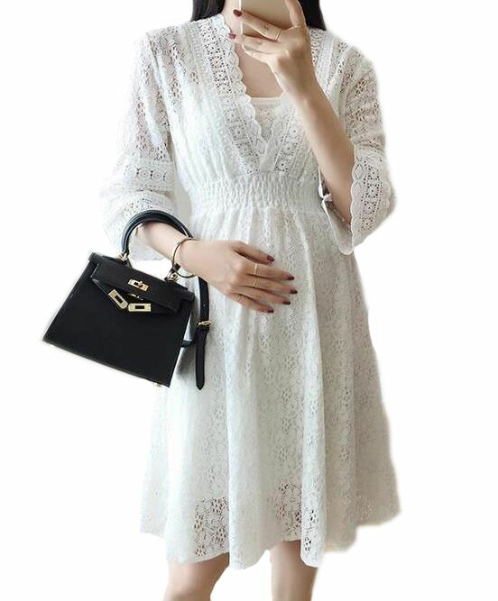 1770円 本店は 送料無料 韓国風 マタニティワンピース 妊婦服 産前 産後 ワンピース マタニティウェア ママ 妊婦用 お宮参り ドレス ゆったり 夏 短袖 長袖 マキシワンピース M L Xl Xxl