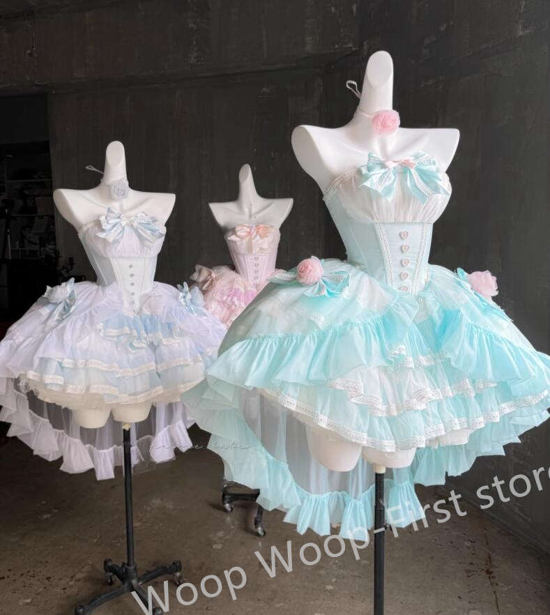 LOLITA ロリータ ゴスロリ コスプレ  御手伝いさん服 御召しもの  文物祭 翰林院祭 御召しもの  仮面舞踏会 ハロウィン  おすすめ 好いたらしい 長袖 御召しもの 日常 活動写真 一こま 花嫁御寮 御召しもの 新販 円光ウィーン op 衣装  ふわふわスコート