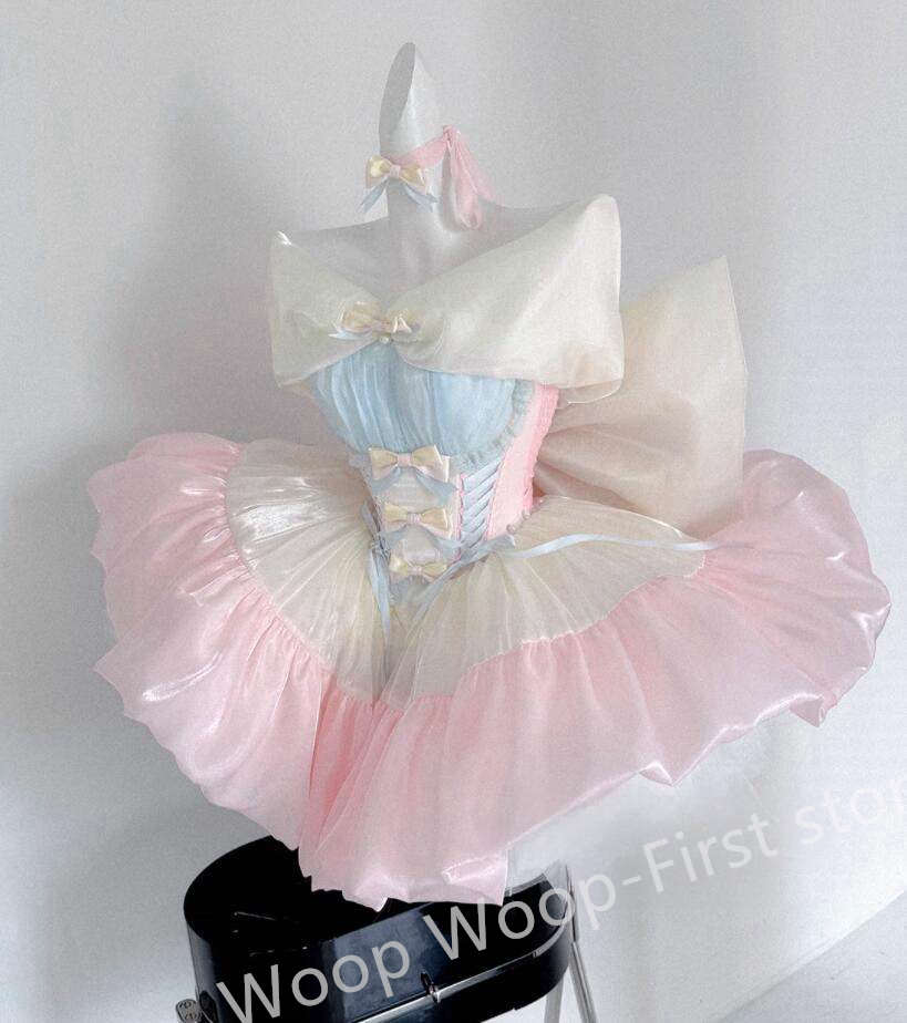 LOLITA ロリータ ゴスロリ コスプレ  御手伝いさん服 御召しもの  文物祭 翰林院祭 御召しもの  仮面舞踏会 ハロウィン  おすすめ 好いたらしい 長袖 御召しもの 日常 活動写真 一こま 花嫁御寮 御召しもの 新販 円光ウィーン op 衣装  ふわふわスコート