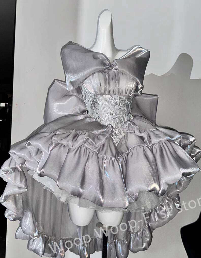 LOLITA ロリータ ゴスロリ コスプレ  御手伝いさん服 御召しもの  文物祭 翰林院祭 御召しもの  仮面舞踏会 ハロウィン  おすすめ 好いたらしい 長袖 御召しもの 日常 活動写真 一こま 花嫁御寮 御召しもの 新販 円光ウィーン op 衣装  ふわふわスコート