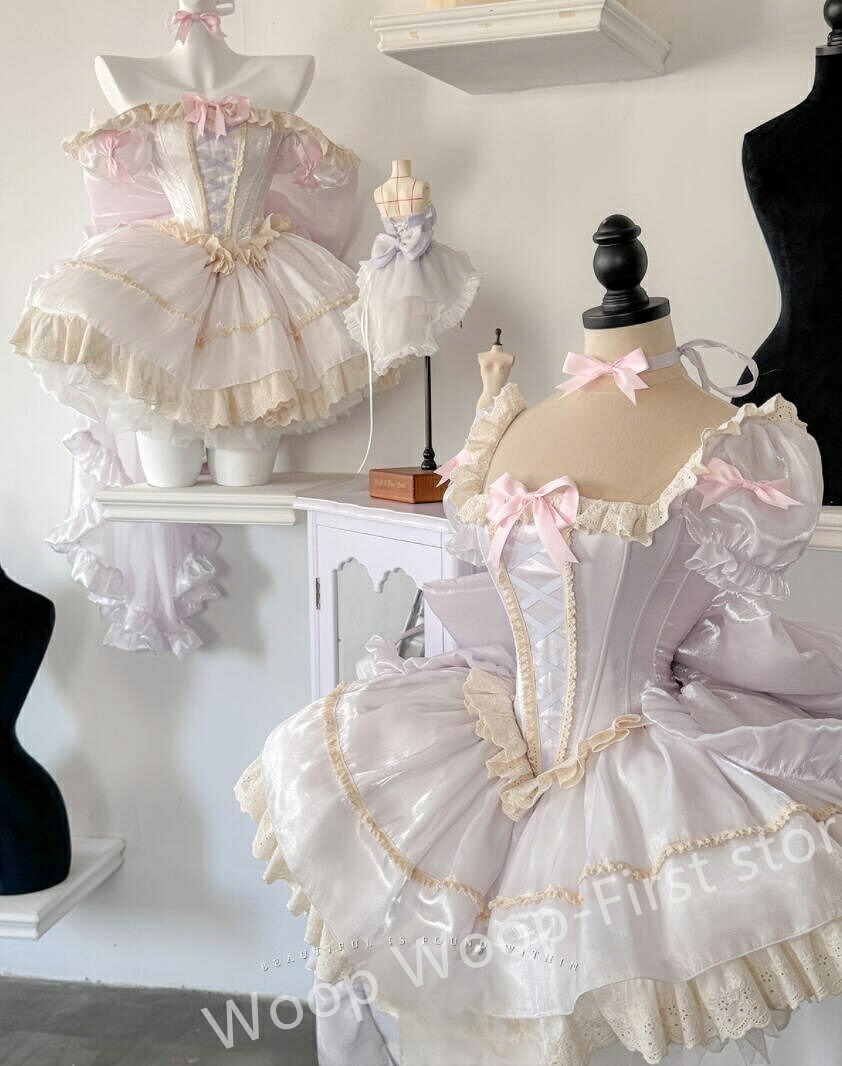 LOLITA ロリータ ゴスロリ コスプレ メイド服 コスチューム 文化祭 学園祭 衣装 仮装 ハロウィン おすすめ 可愛い 長袖 ドレス　日常　写真　舞台　花嫁　洋服　新販　ハロウィーン　op　ワンピース ふわふわスカート