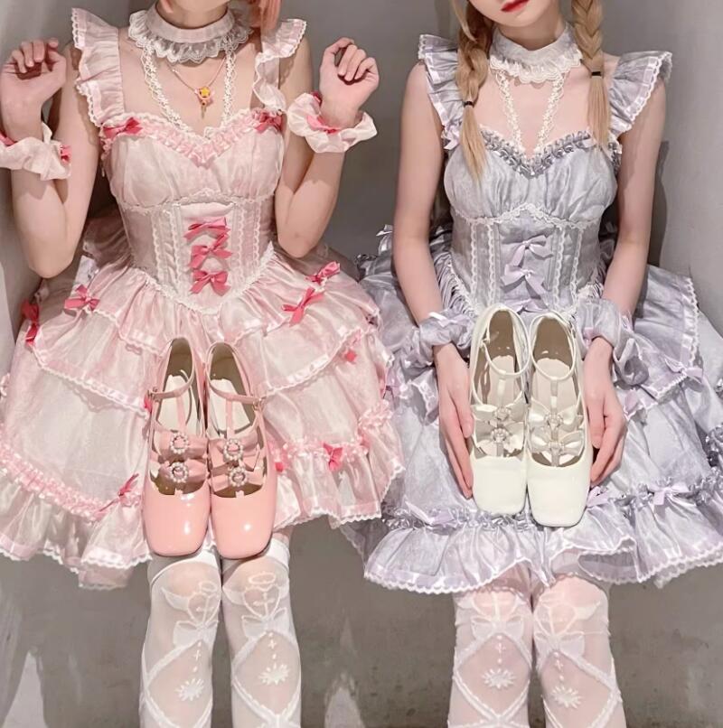 LOLITA ロリータ  バレー風 おどり子/衣裳 JSK OP ゴスロリ コスプレ  お手伝いさん服 御召しもの  文明祭 翰林院祭 御召しもの  仮面舞踏会 ハロウィン  おすすめ 好いたらしい  御召しもの 日常 活動写真 一こま お嫁さん 御召しもの 日暈ウィーン あやつり人形御召しもの ティアードスカートハロウィーン Halloween